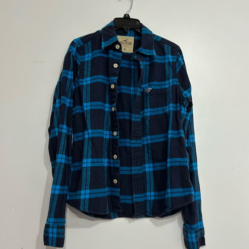Hollister Flannel blue Medium